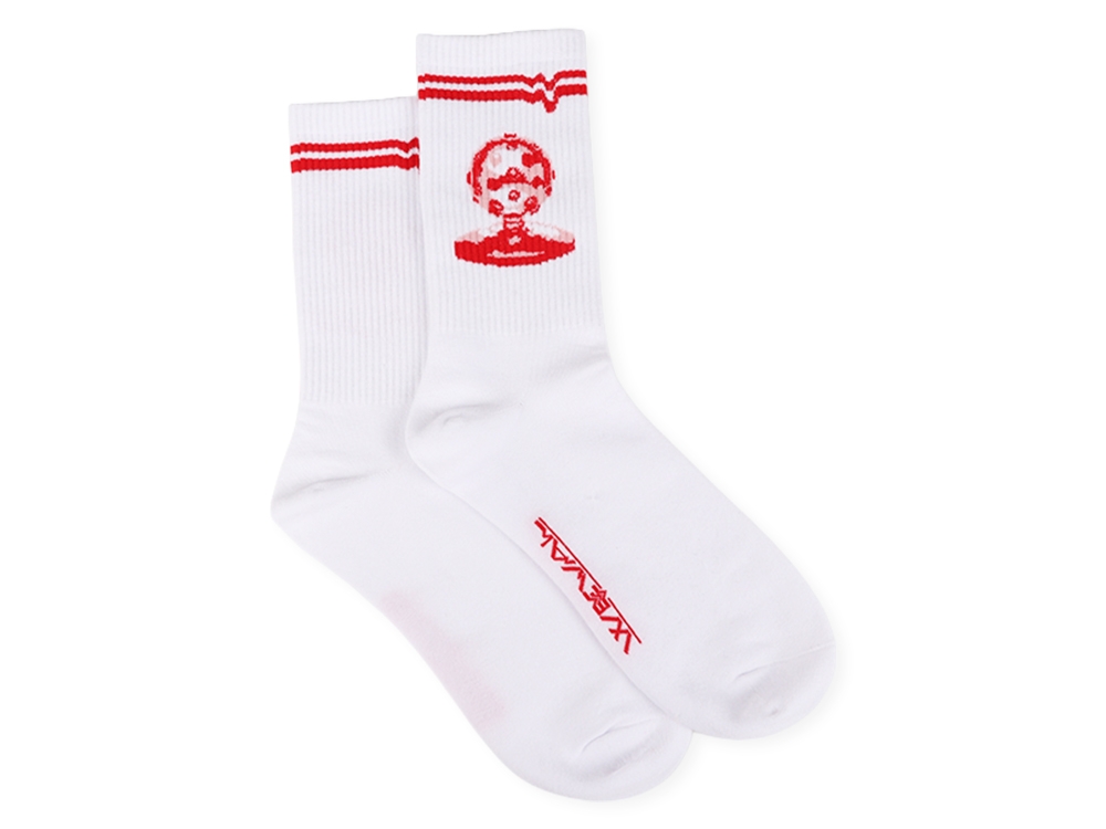 Chorophobia Crewsocks White/Red